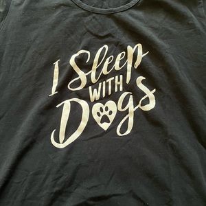 Nightshirt “I Sleep With Dogs”. Size XL